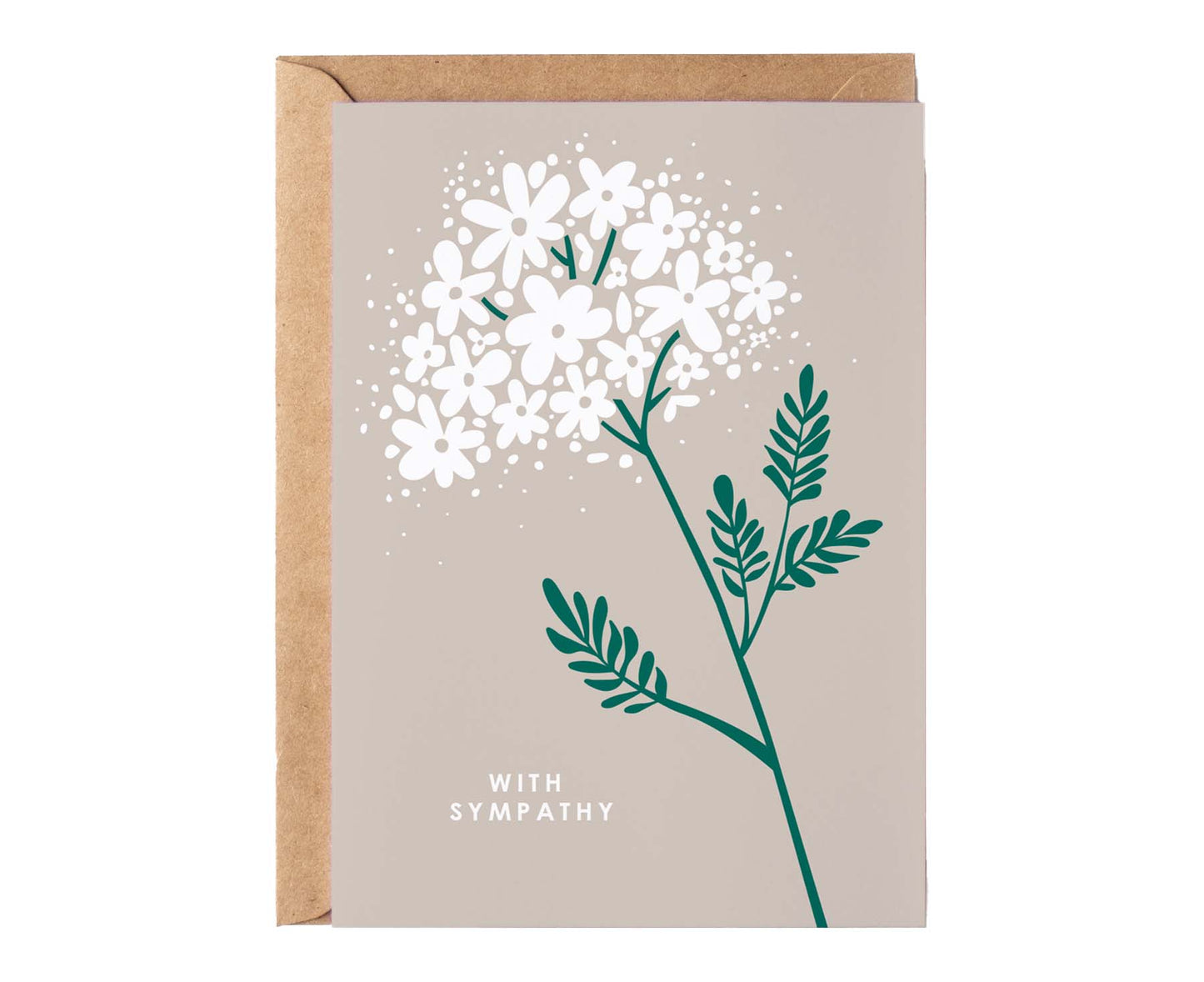 Cow Parsley Floral Sympathy Card