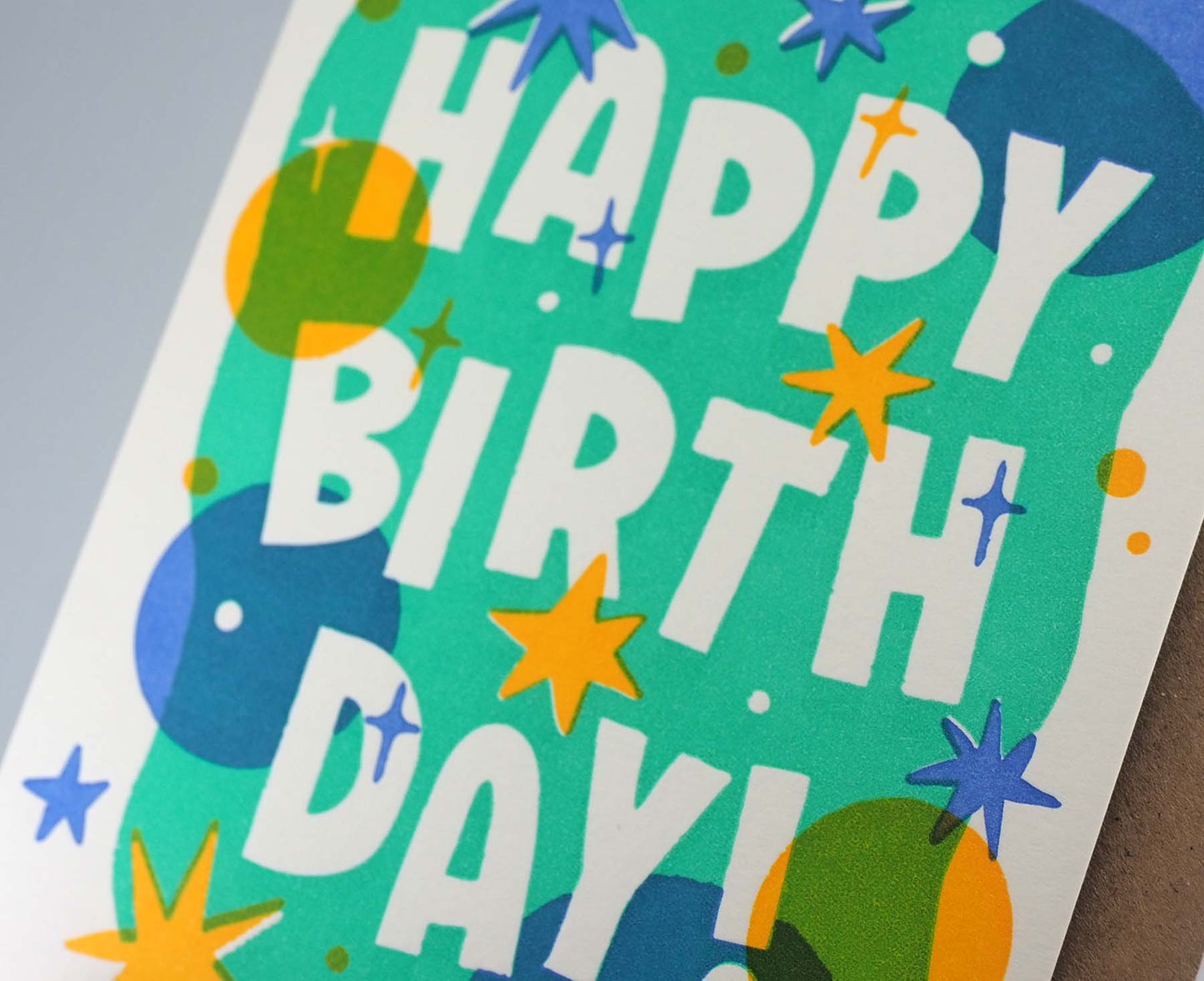 Birthday Pizzazz Letterpress Birthday Card