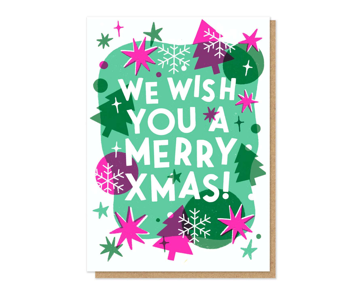 Xmas Pizzazz Letterpress Christmas Card