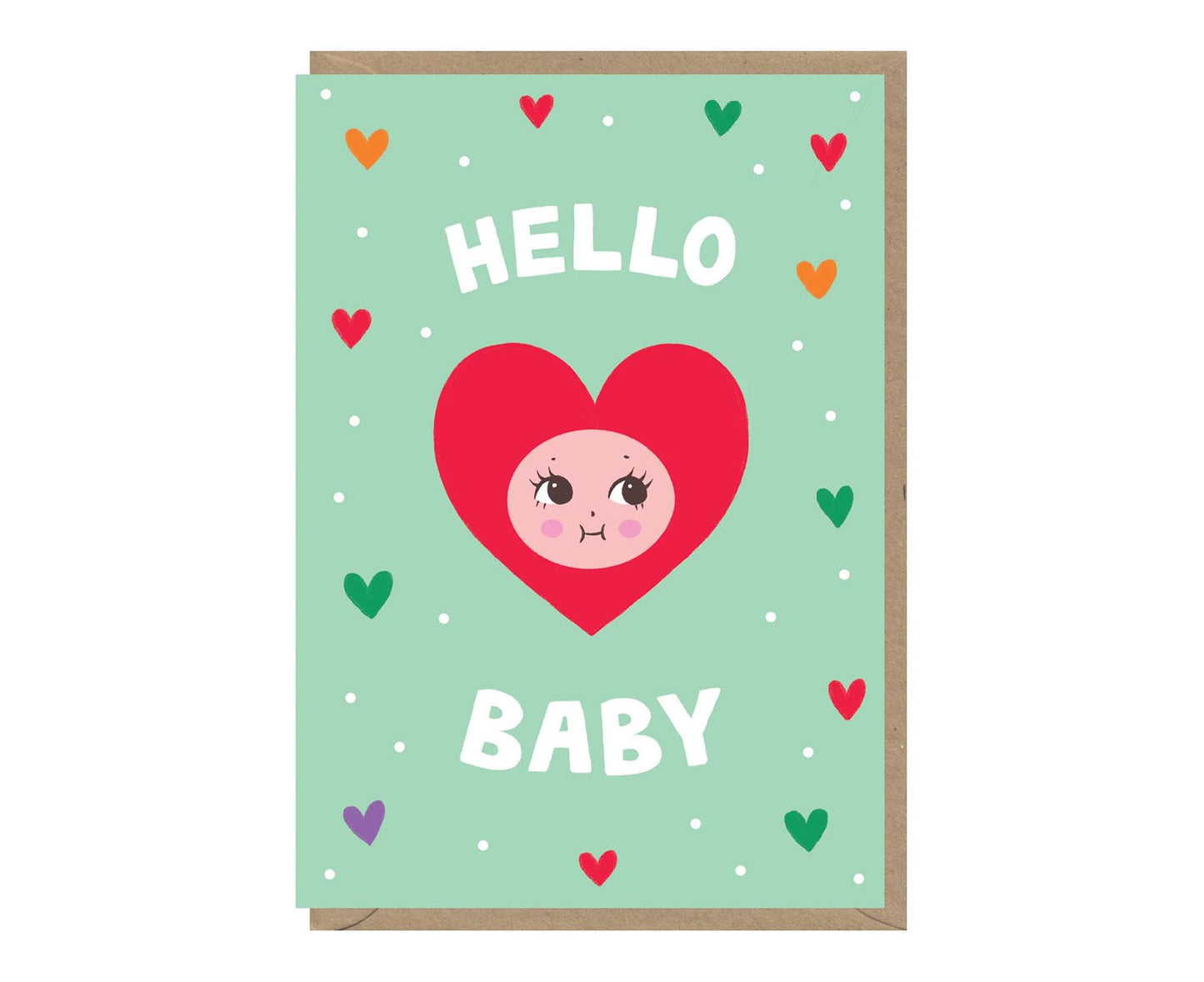Hello Baby Heart New Baby Card