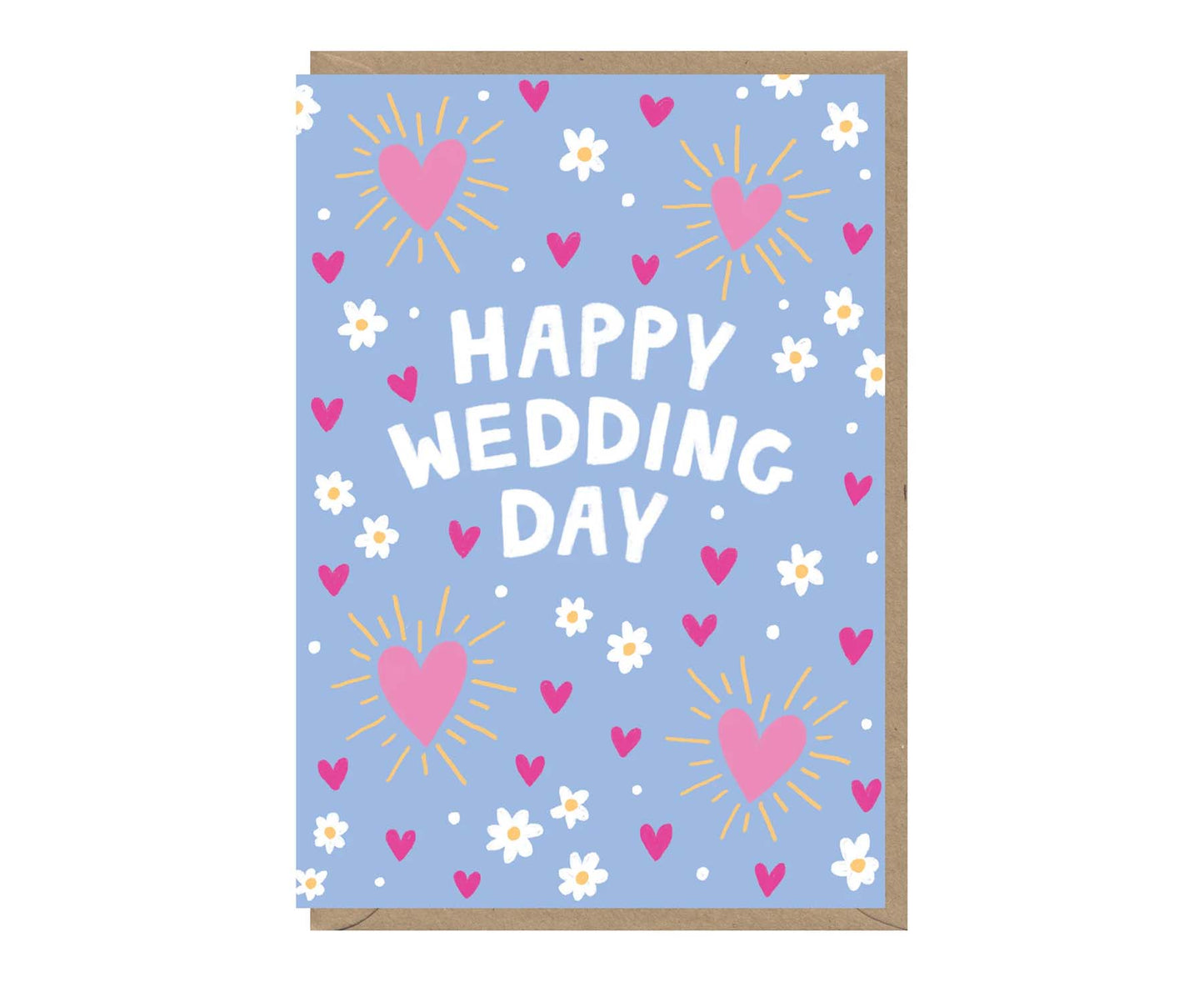 Daisies & Hearts Wedding Card