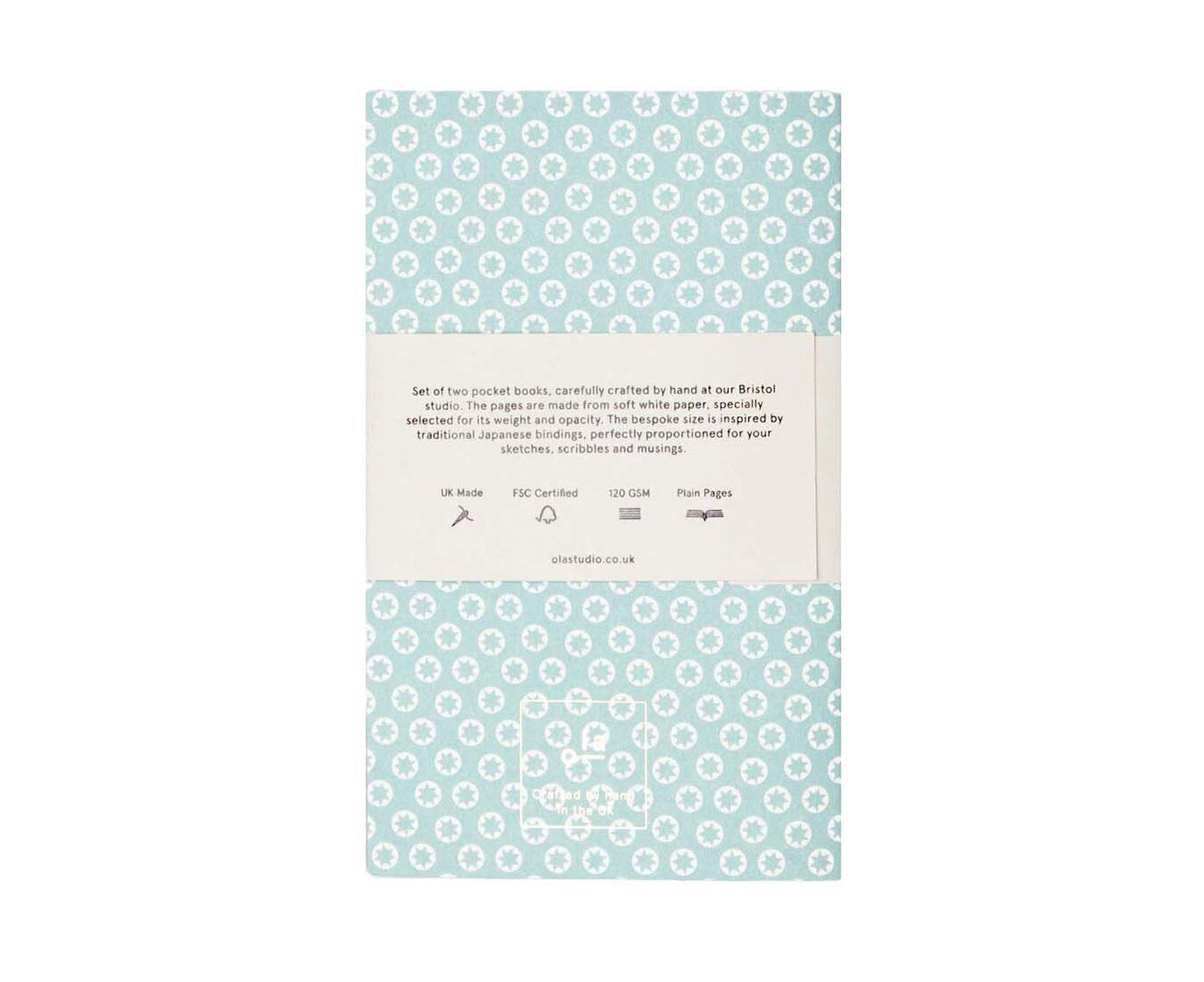 Set of 2 Pocket Books Dash & Tiny Stars Print - plain pages