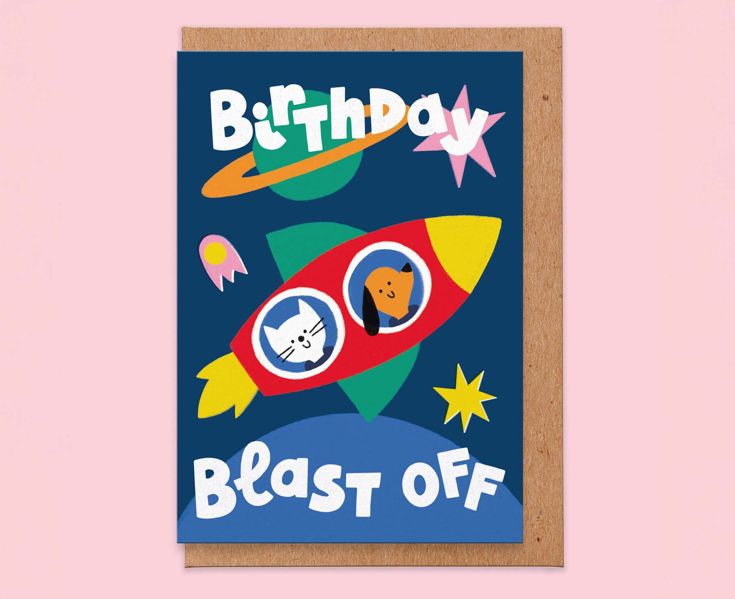 Blast Off Birthday Card