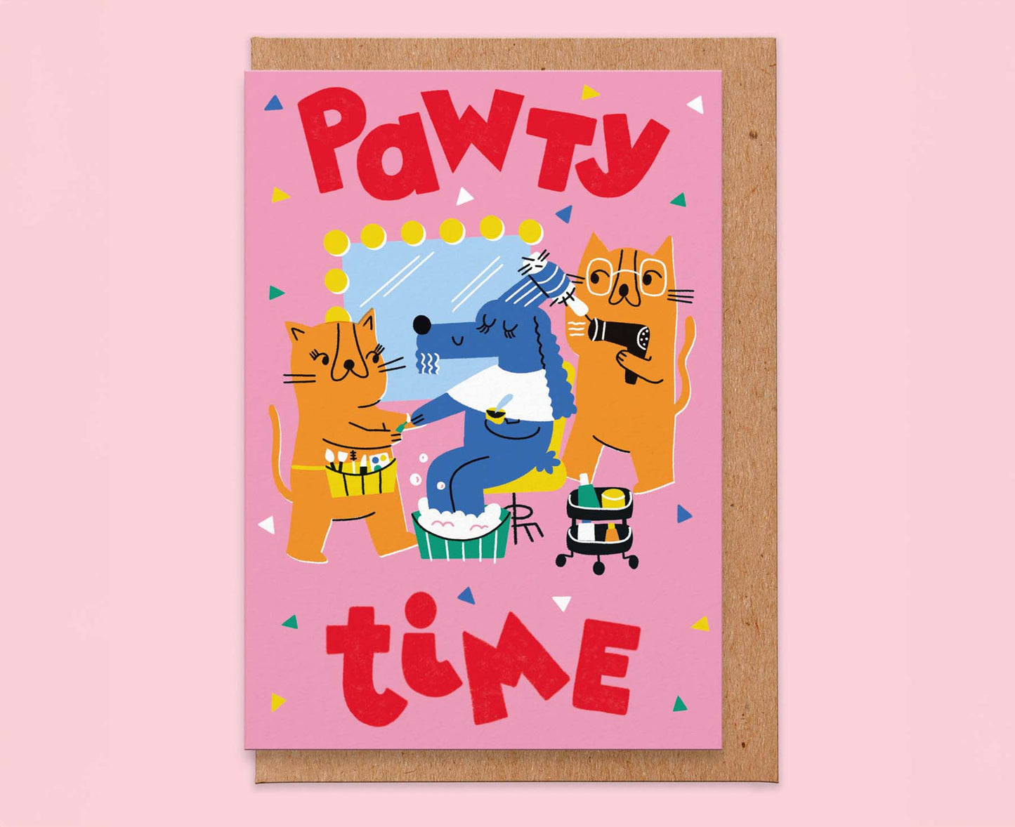 Pawty Time Birthday Card