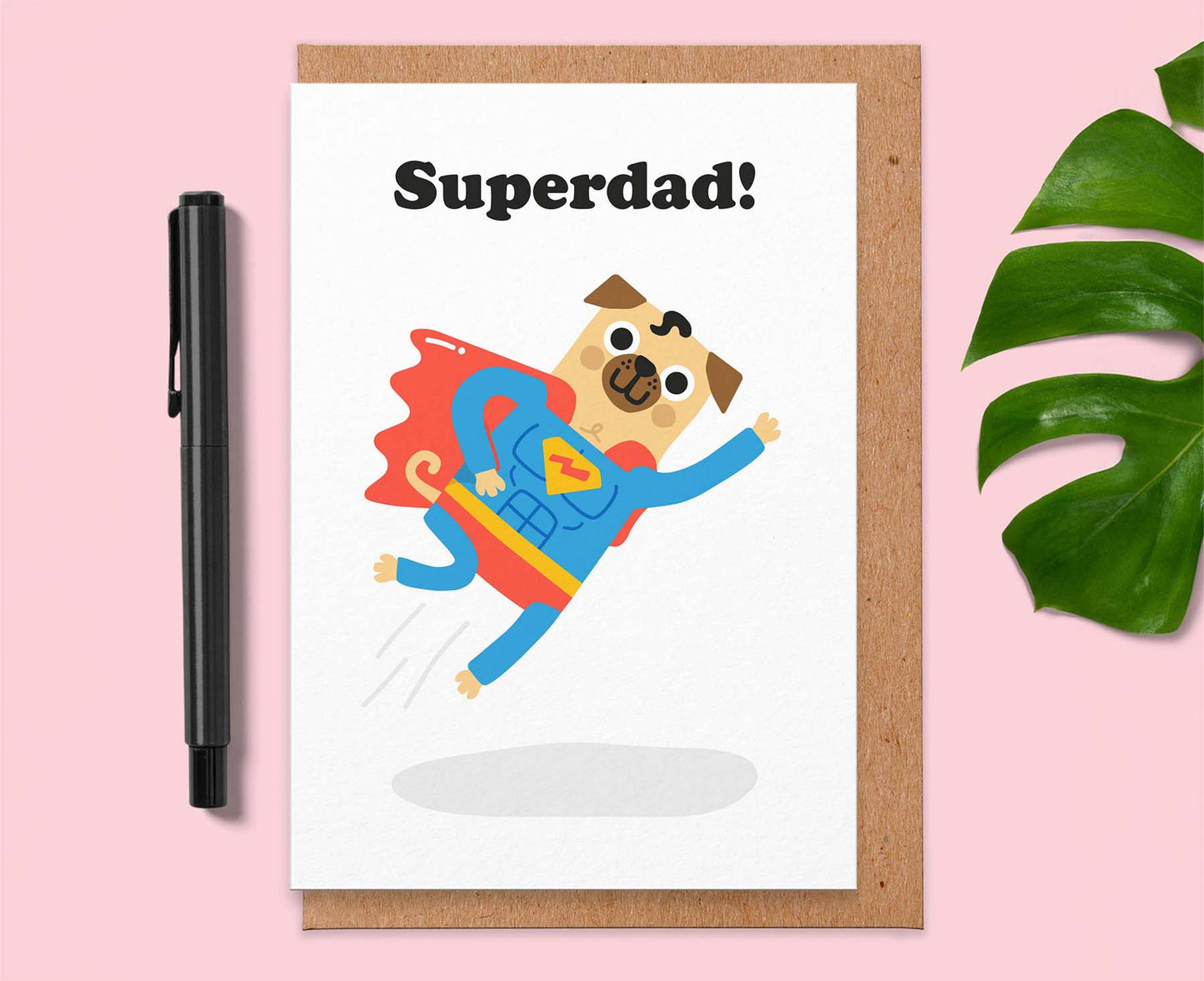 Superdad! Pug Father's Day Card