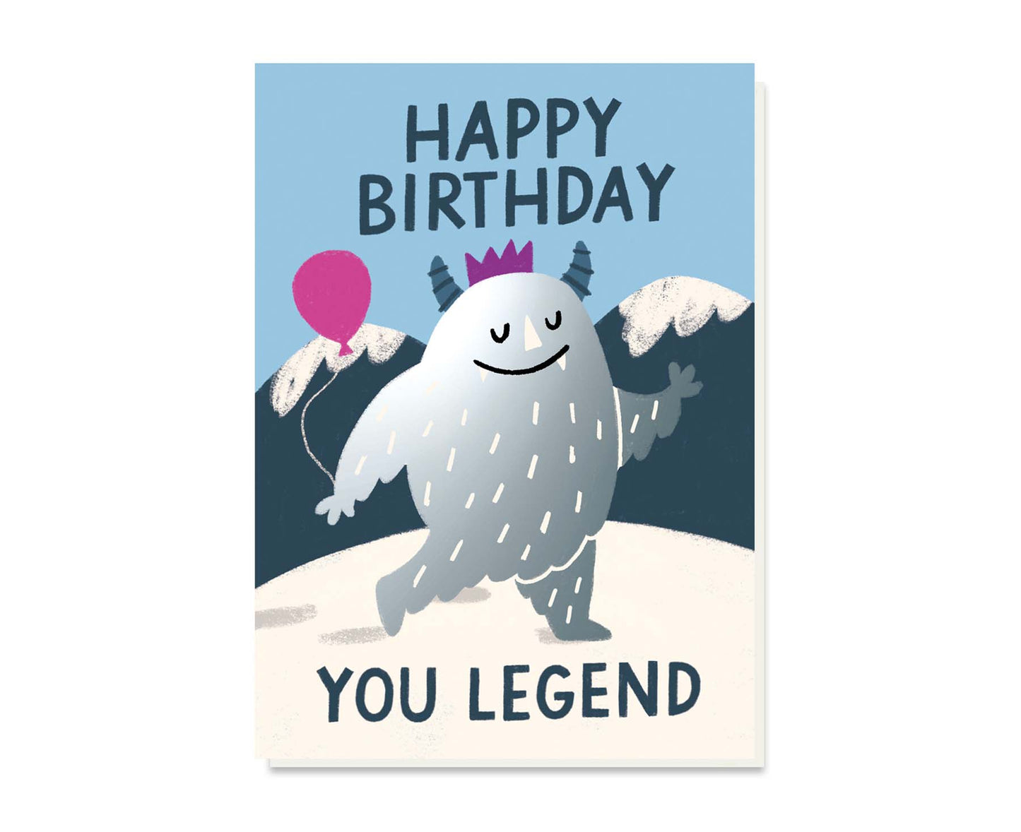 You Legend Yeti Foiled Birthday Card