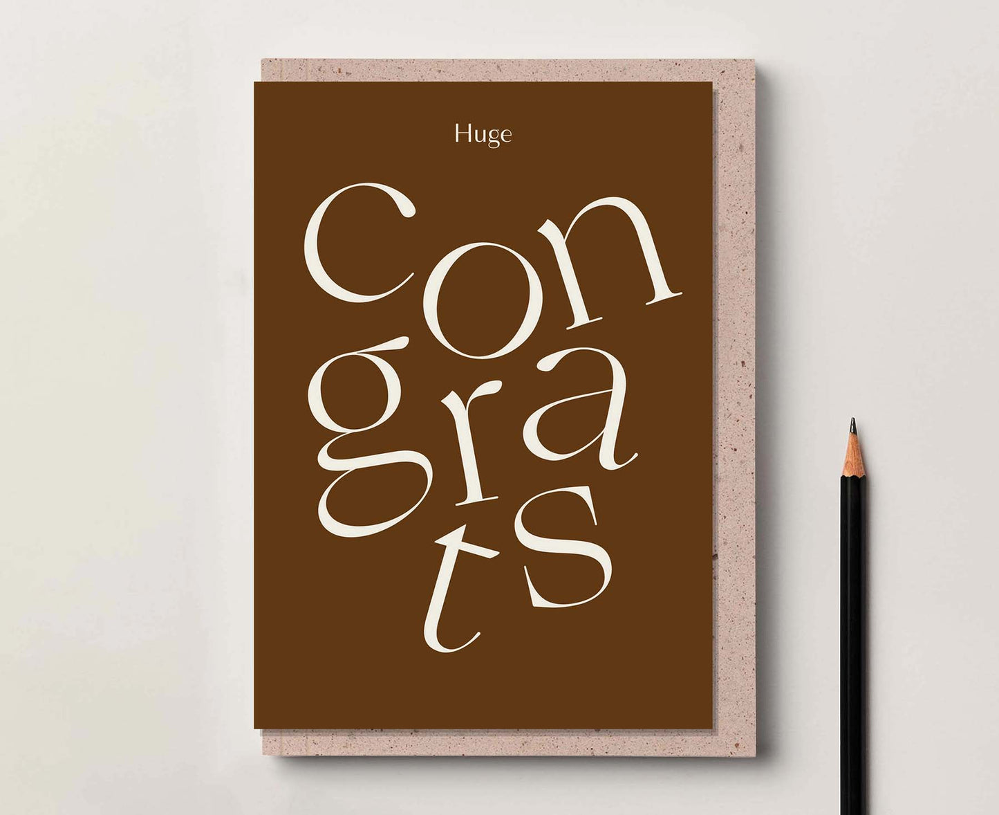 Serif Type Russet Huge Congrats Congratulations Card