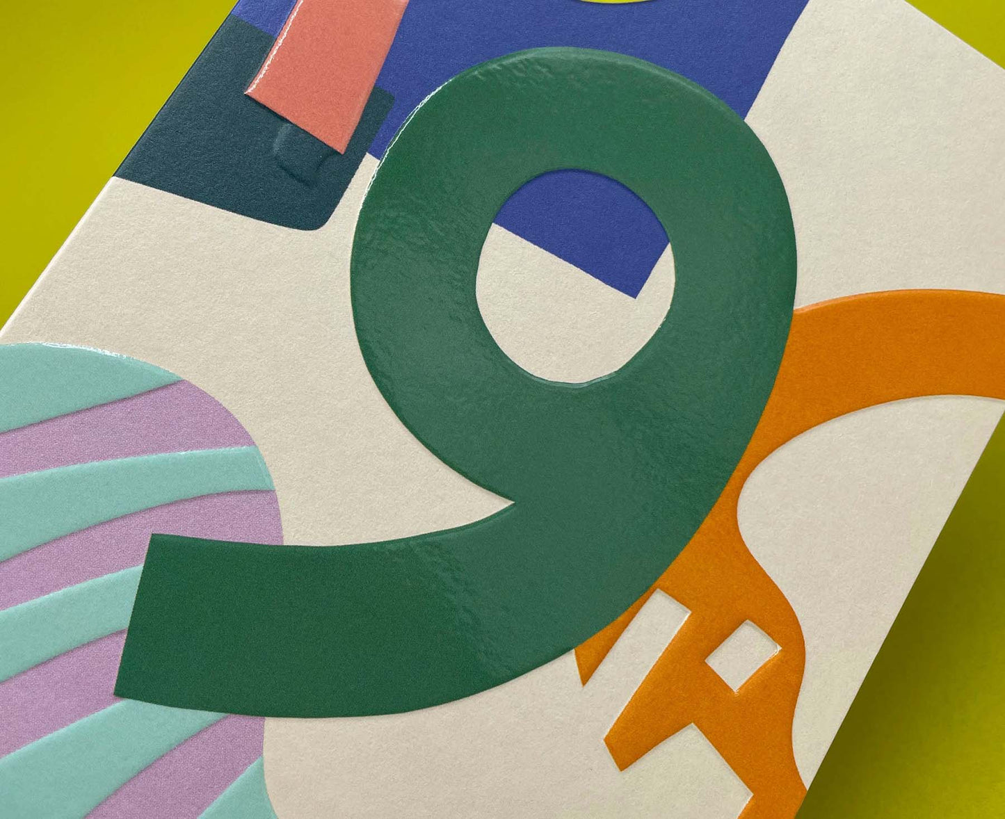 Bright Embossed 9th Birthday Card