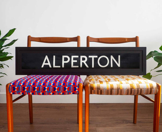 Alperton 1970s Framed London Bus Blind