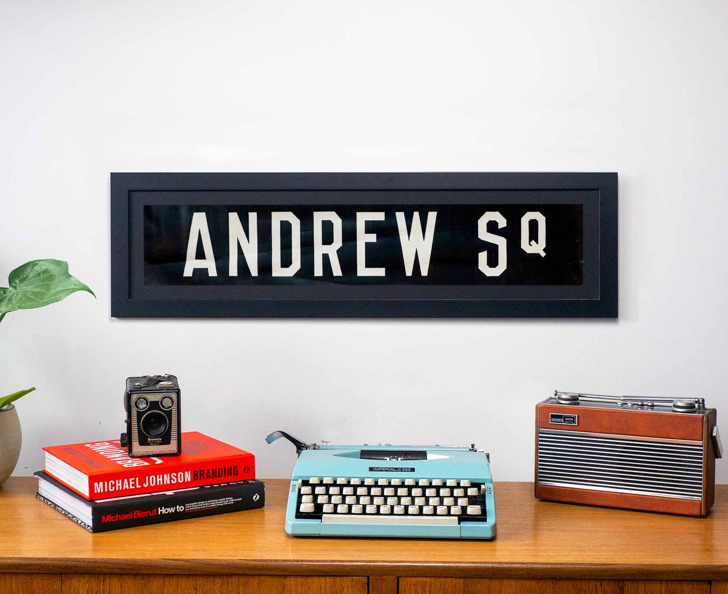 Andrew Square 1960s Framed Bus Blind