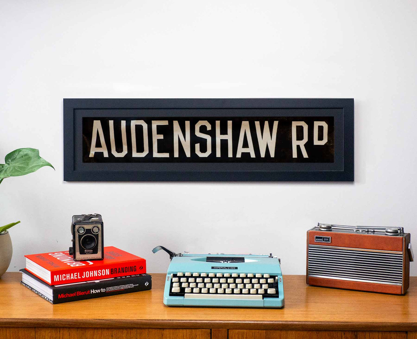 Audenshaw Road 1960s Framed Bus Blind