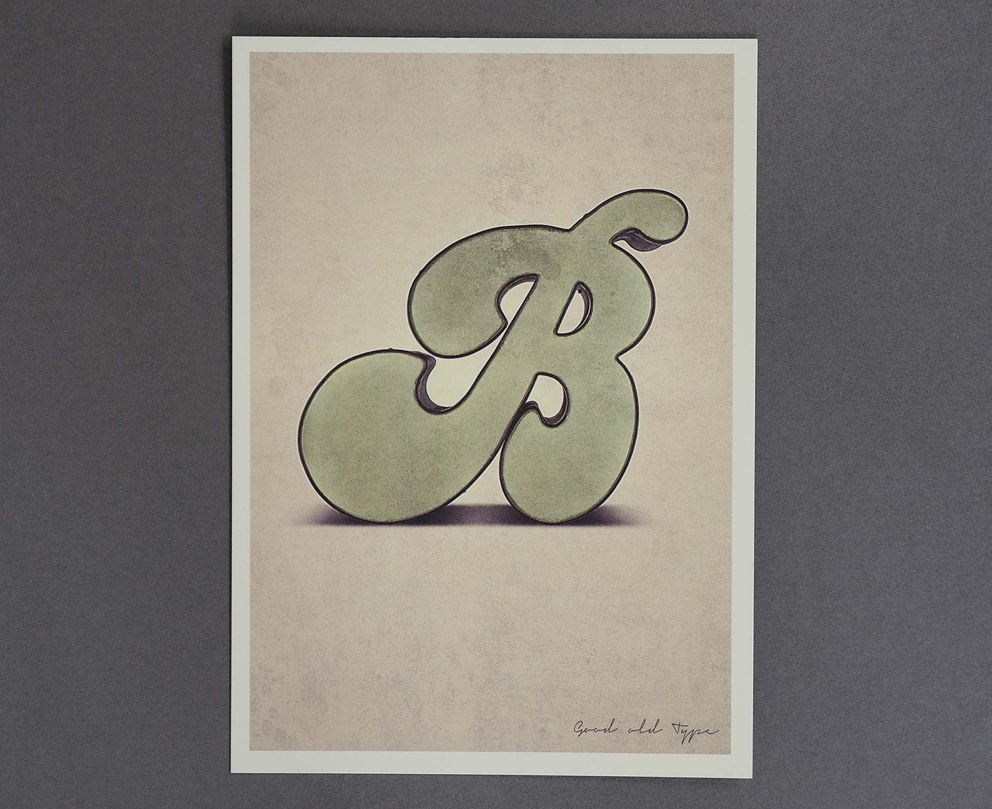 Letter B Salvaged Signage postcard