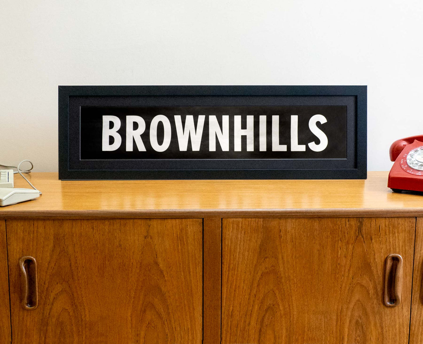 Brownhills 1980s framed original bus blind
