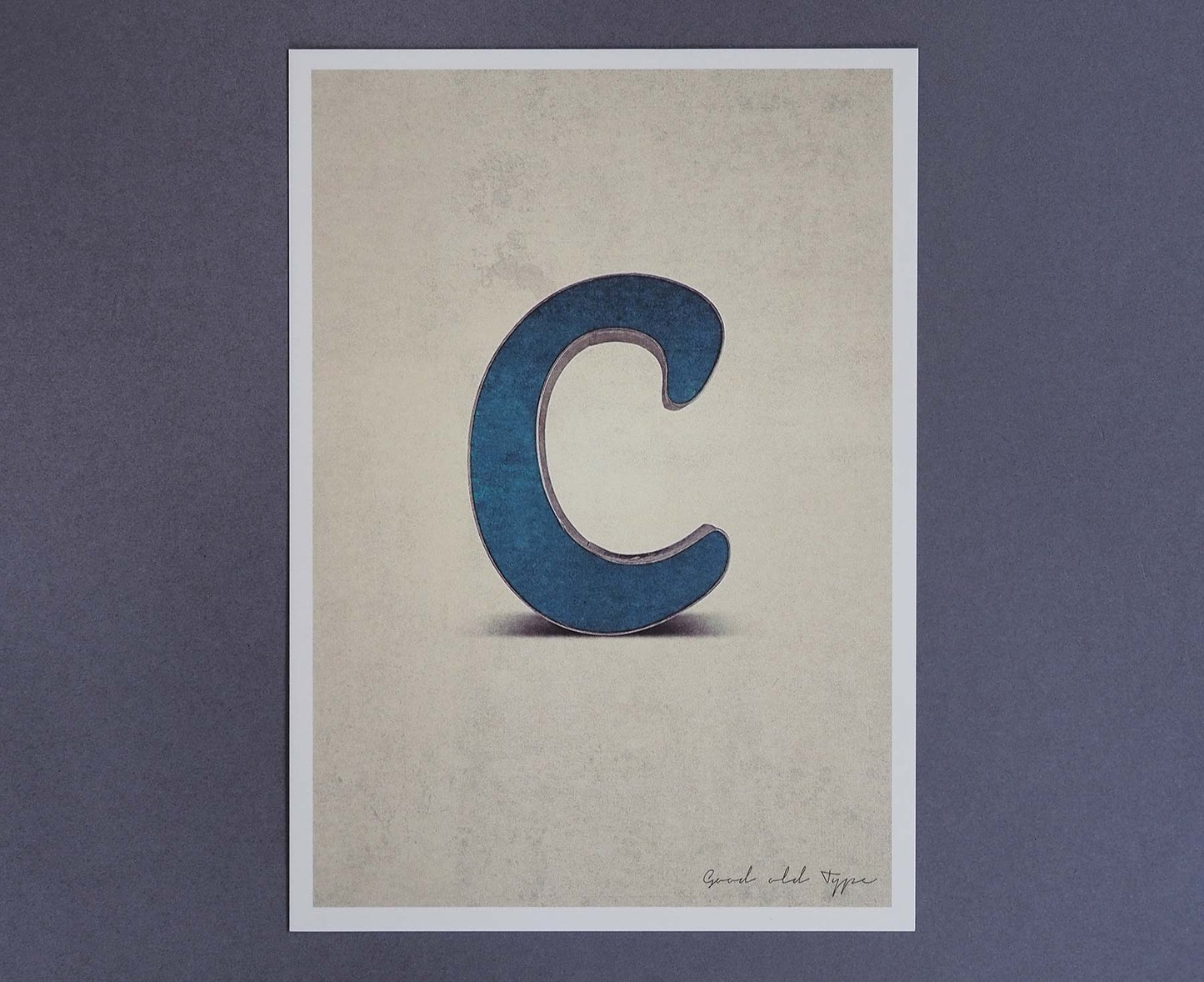 Letter C Salvaged Signage postcard