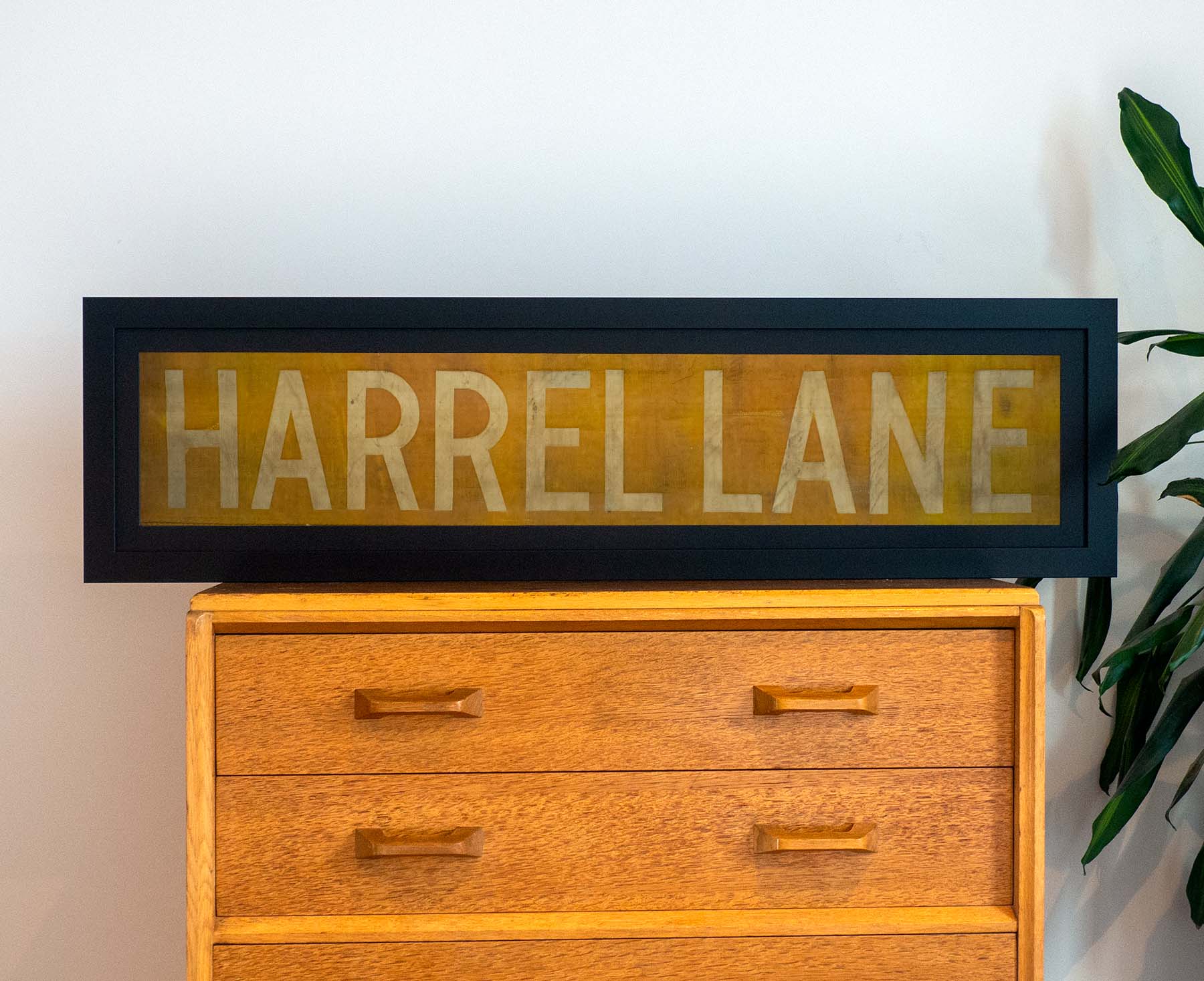 Harrel Lane 1960s Framed Bus Blind The Letter Arty
