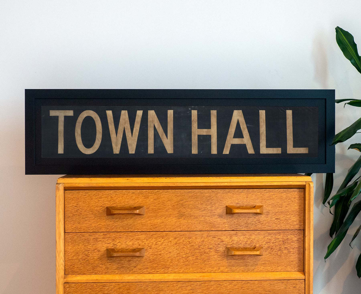 Town Hall 1960s Framed Bus Blind