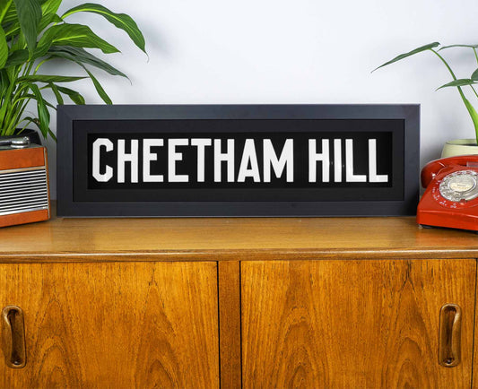 Cheetham Hill 1969 Framed Bus Blind