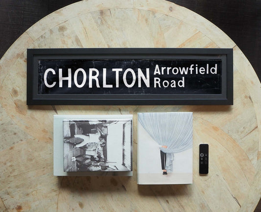 Chorlton Arrowfield Road Framed Bus Blind