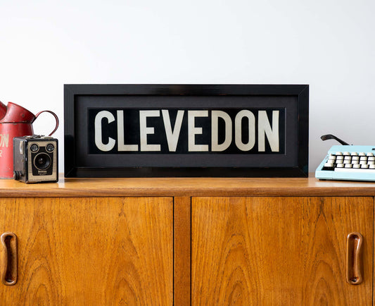 Clevedon 1960s framed bus blind
