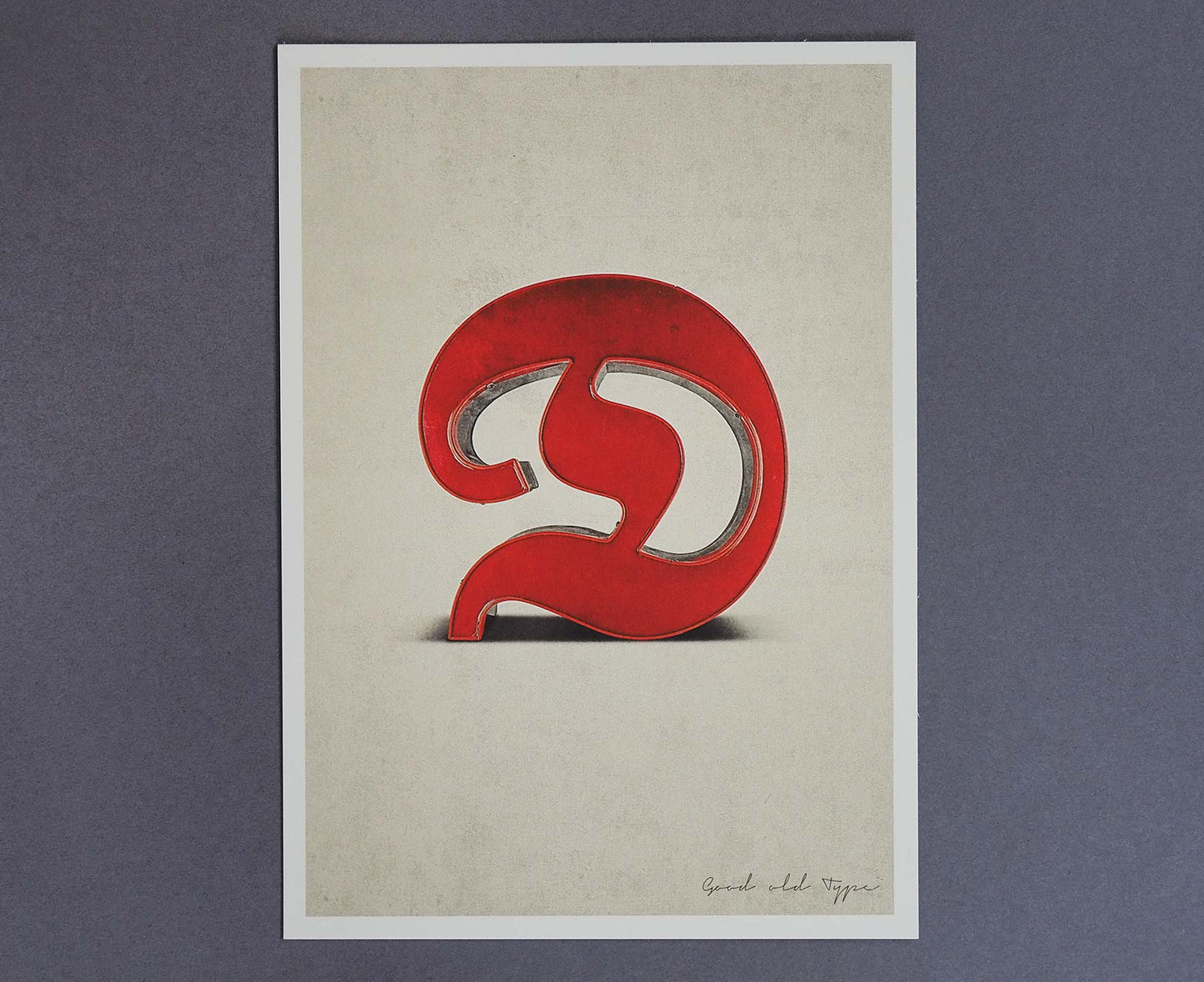 Letter D Salvaged Signage postcard