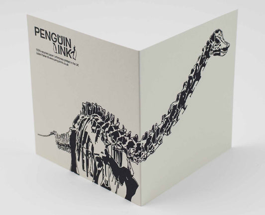 Dippy Dinosaur Letterpress card
