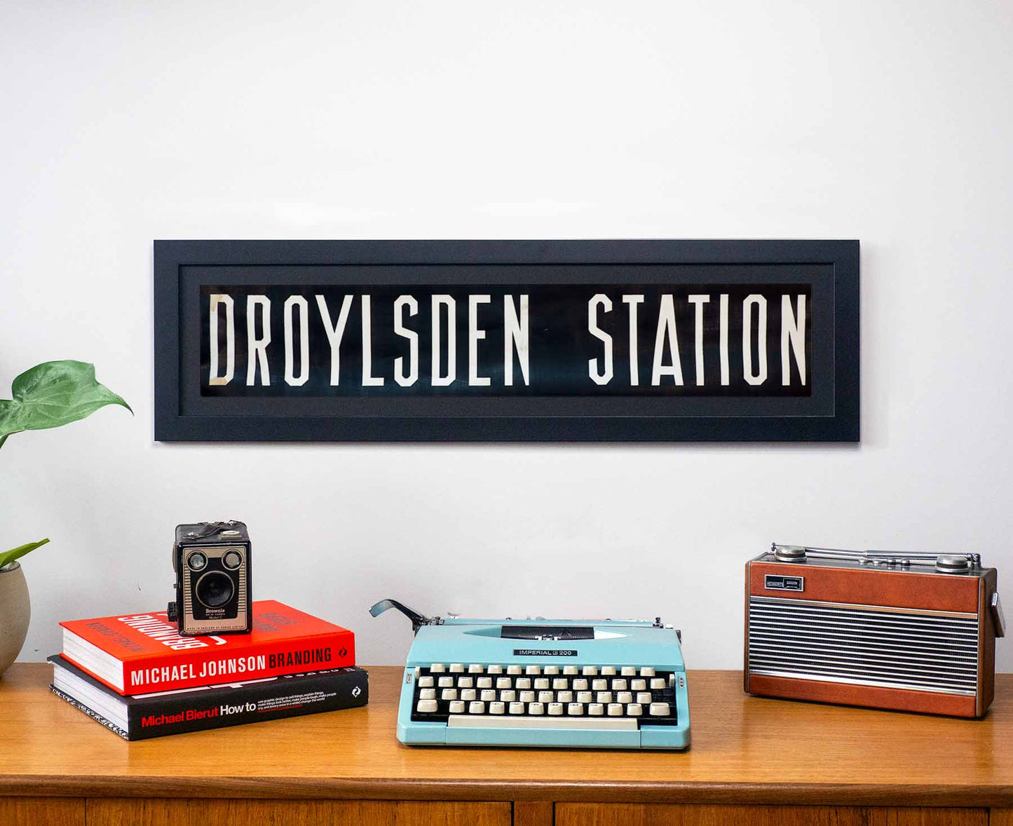 Droylsden Station 1960s Framed Bus Blind