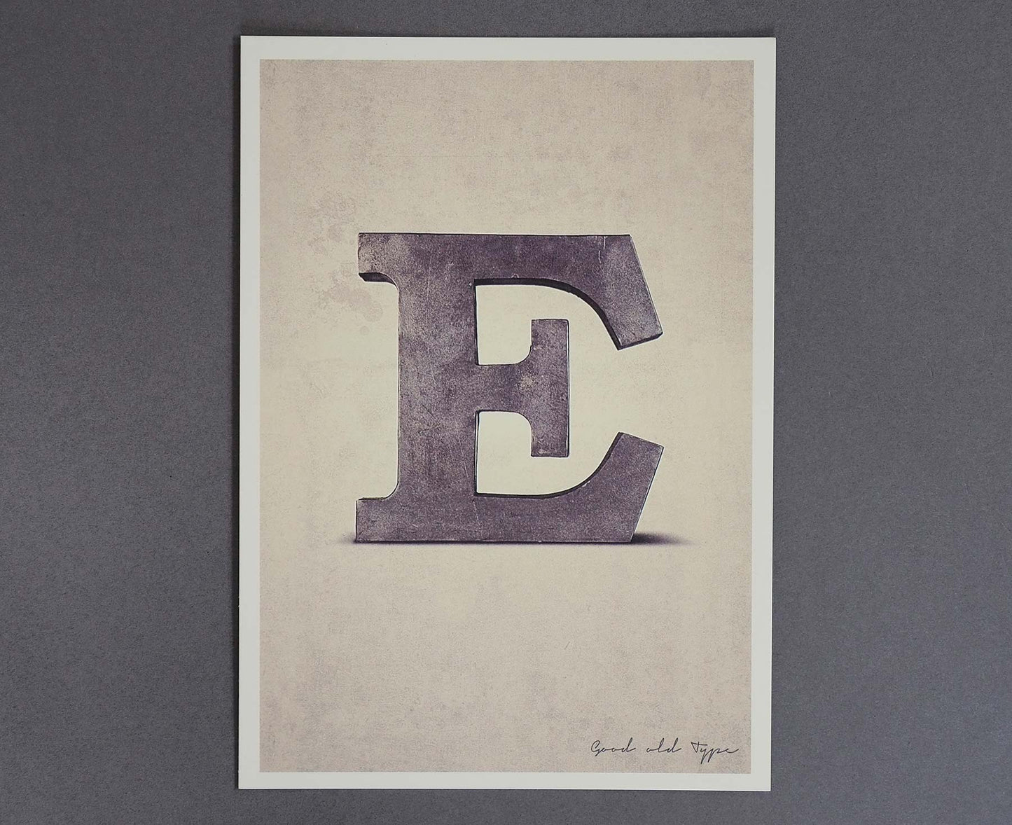 Letter E Salvaged Signage postcard
