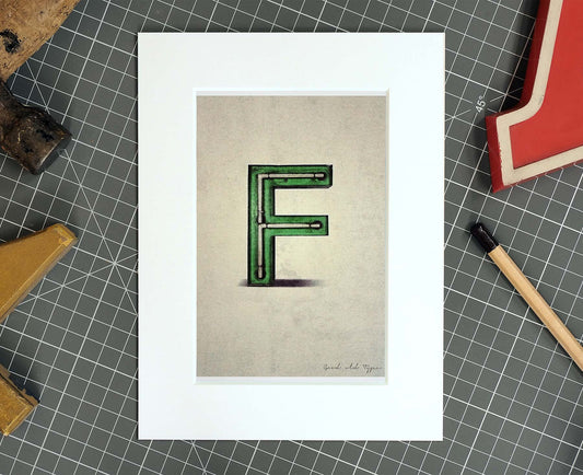 Letter F Salvaged Signage postcard