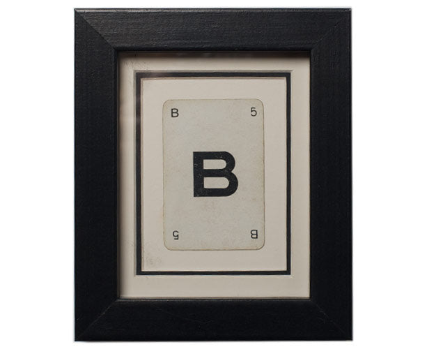 Mini B Framed Playing Card