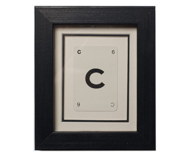 Mini C Framed Playing Card