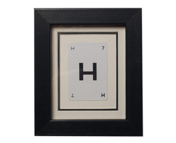 Mini H Framed Playing Card