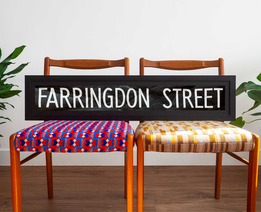 Farringdon Street Framed London Bus Blind