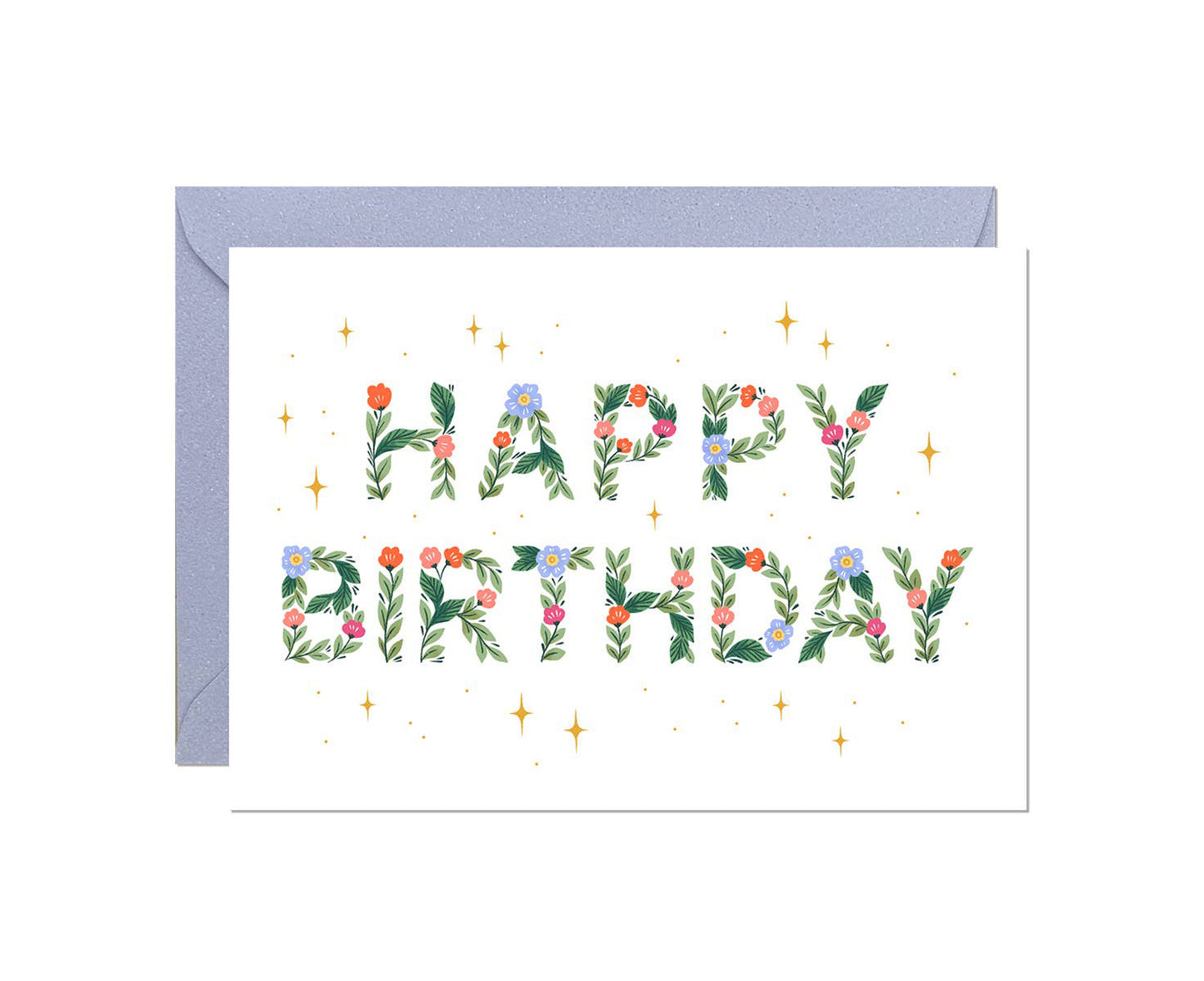 Floral Happy Birthday Card