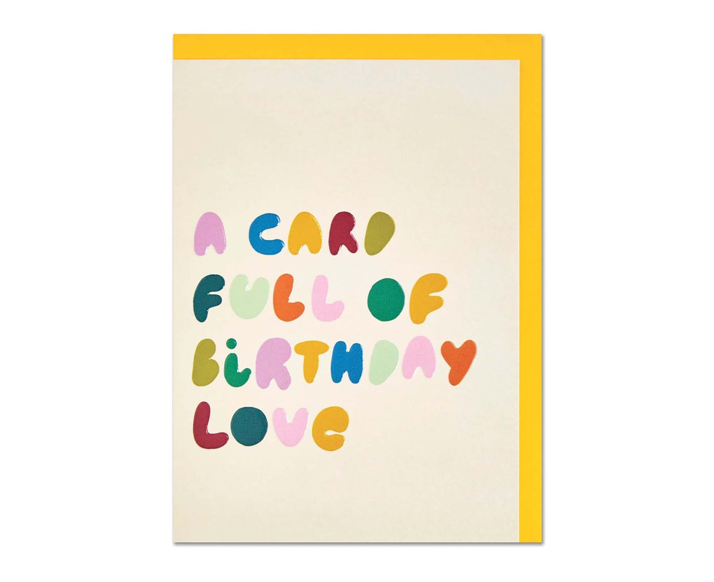 A Card Full Of Birthday Love embossed birthday card