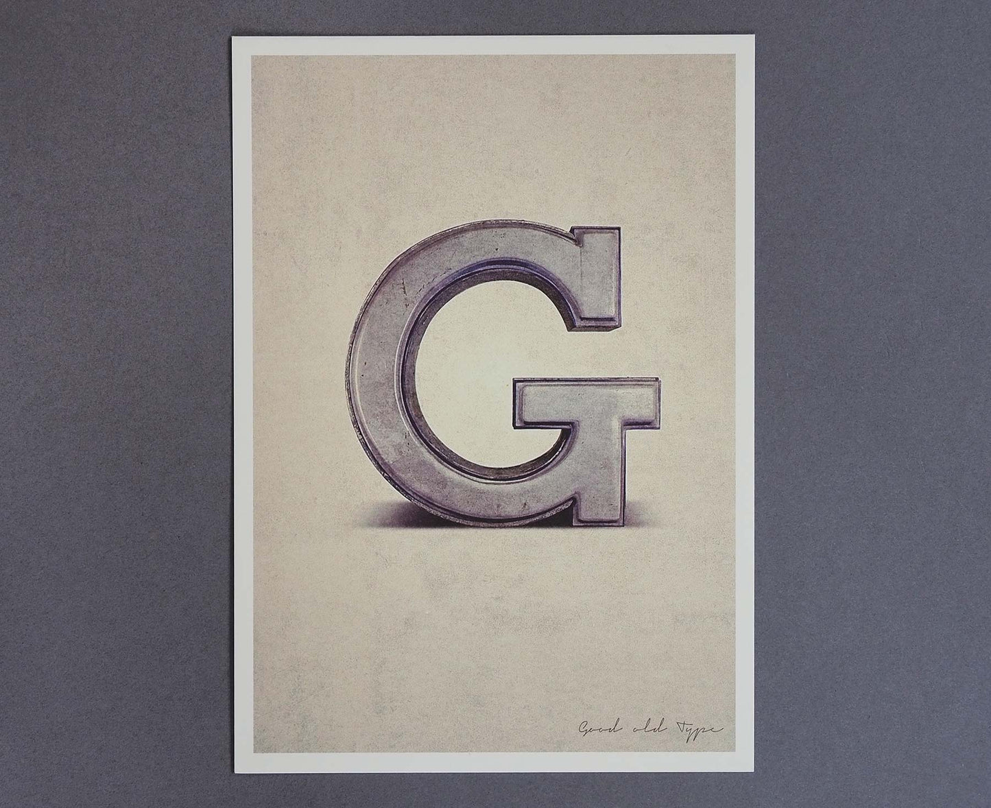 Letter G Salvaged Signage postcard