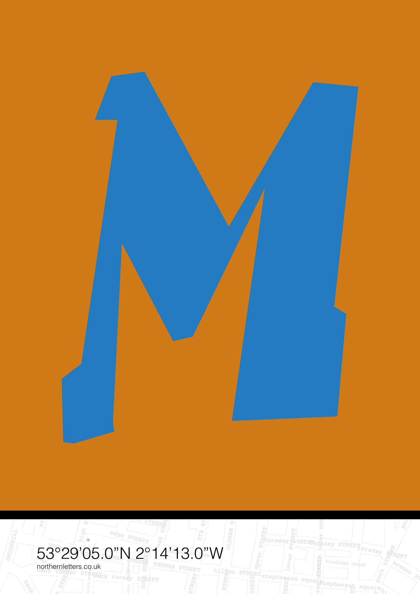 GPS 'M' Print
