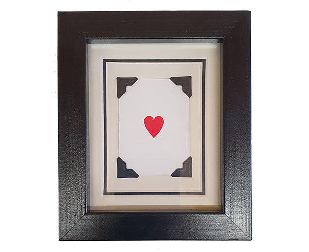 Mini Heart Framed Playing Card