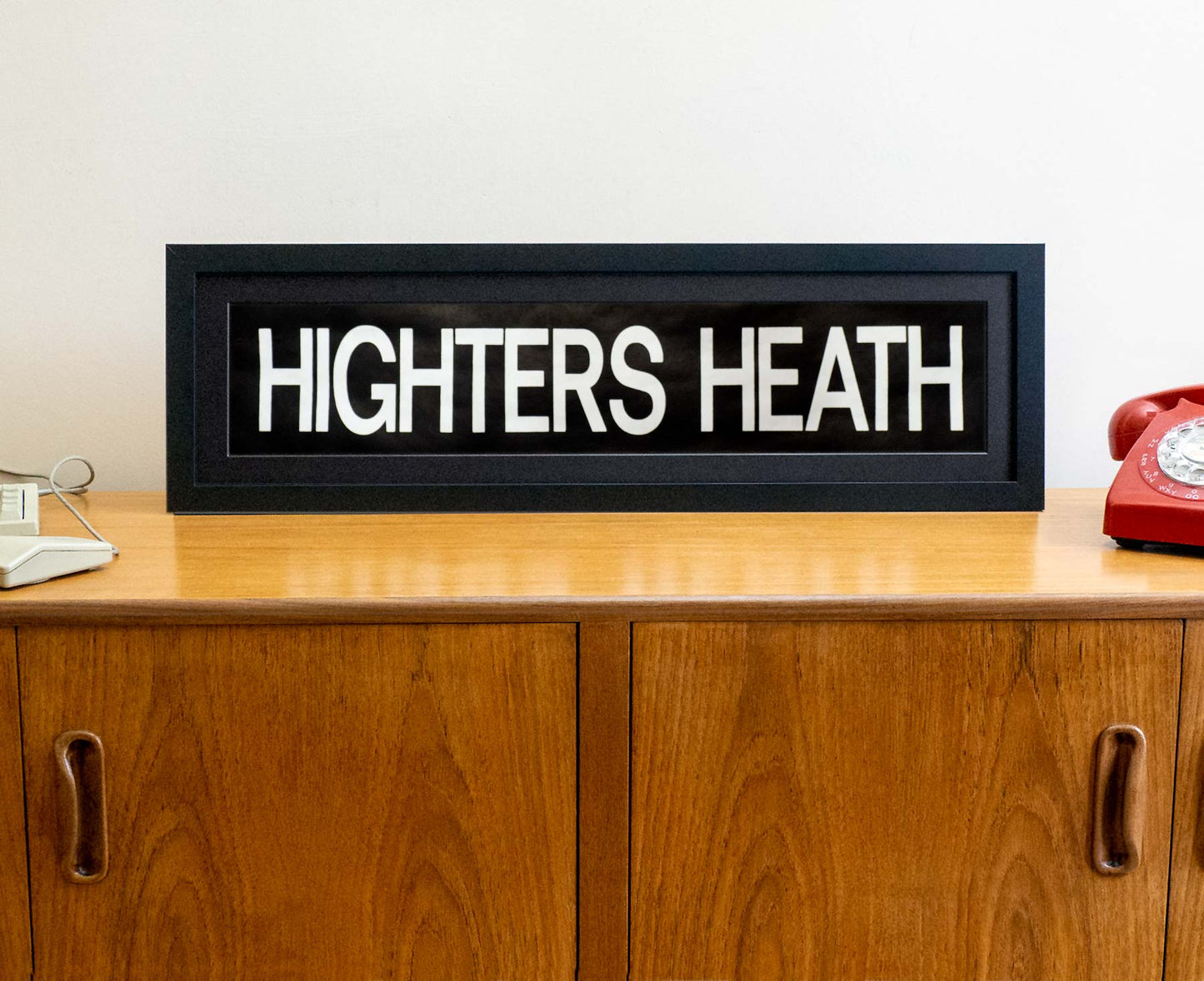 Highters Heath 1990s framed original bus blind