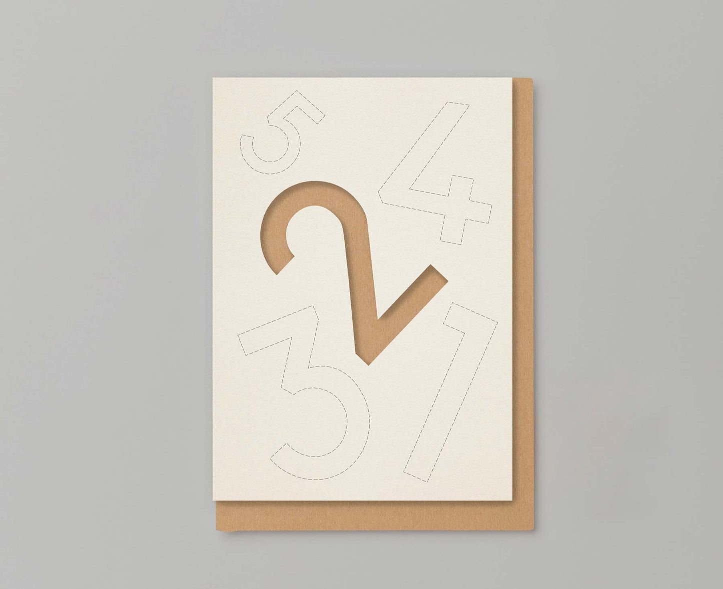 Scandi Type Second Birthday Card