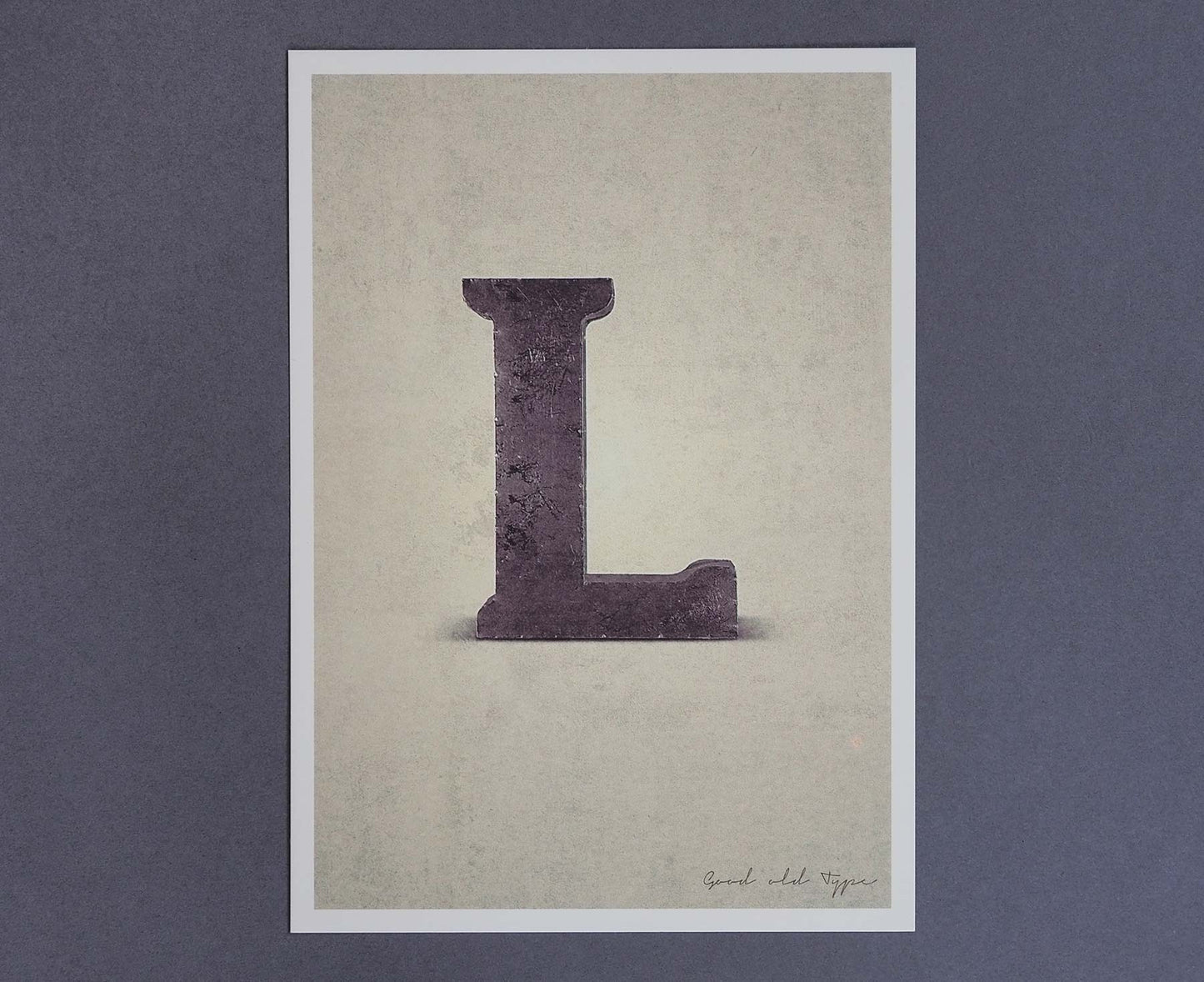 Letter L Salvaged Signage postcard