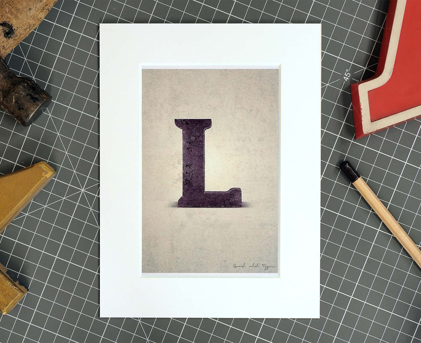 Letter L Salvaged Signage postcard