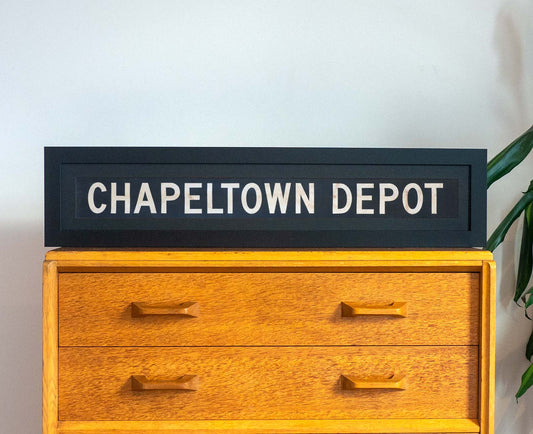 Chapeltown Depot Framed 1950s Leeds Tramway / Bus Blind