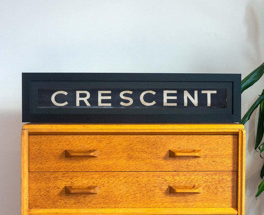 Crescent Framed 1950s Leeds Tramway / Bus Blind