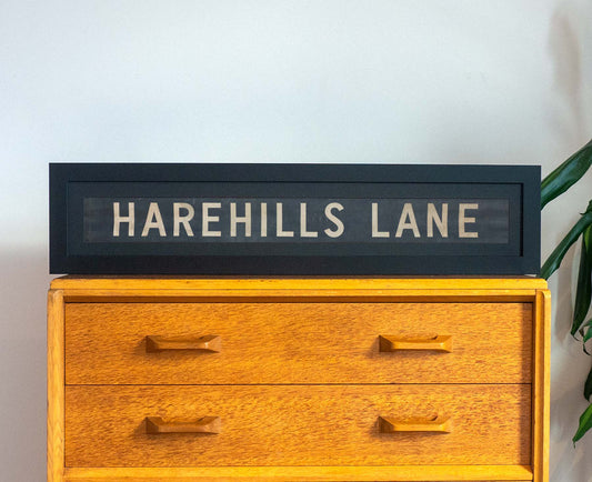 Harehills Lane Framed 1950s Leeds Tramway / Bus Blind