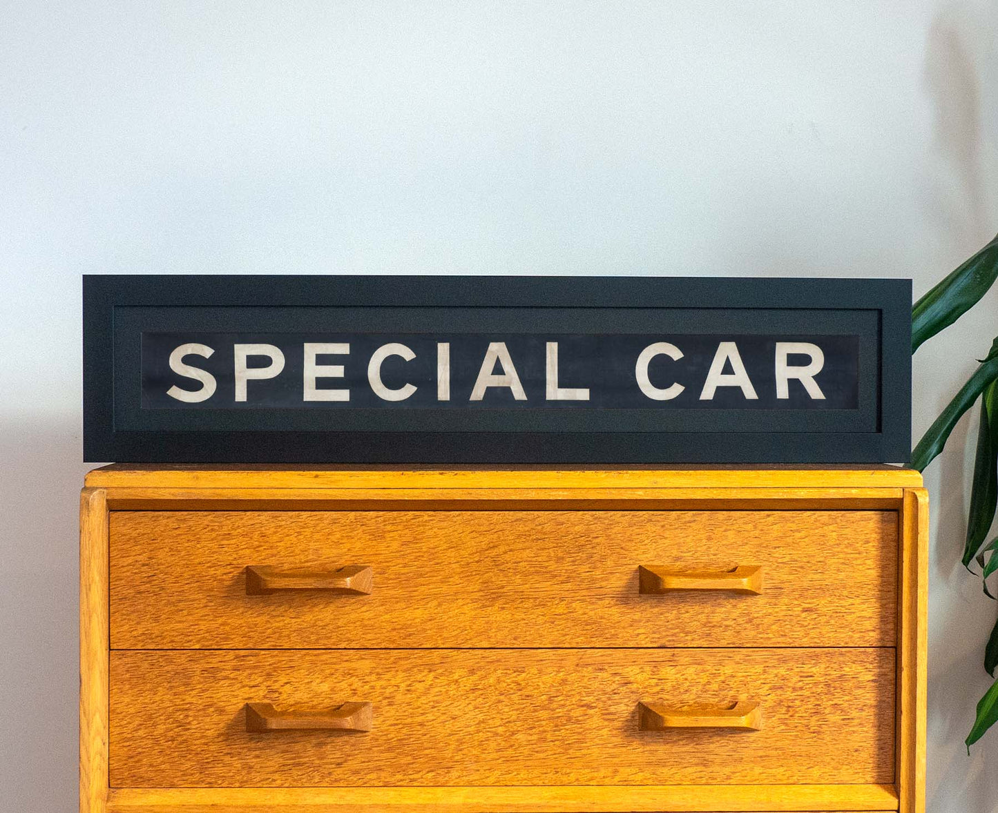 Special Car Framed 1950s Leeds Tramway / Bus Blind