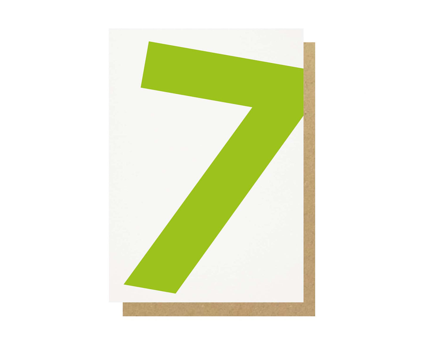 Number 7 Seventh Birthday Card