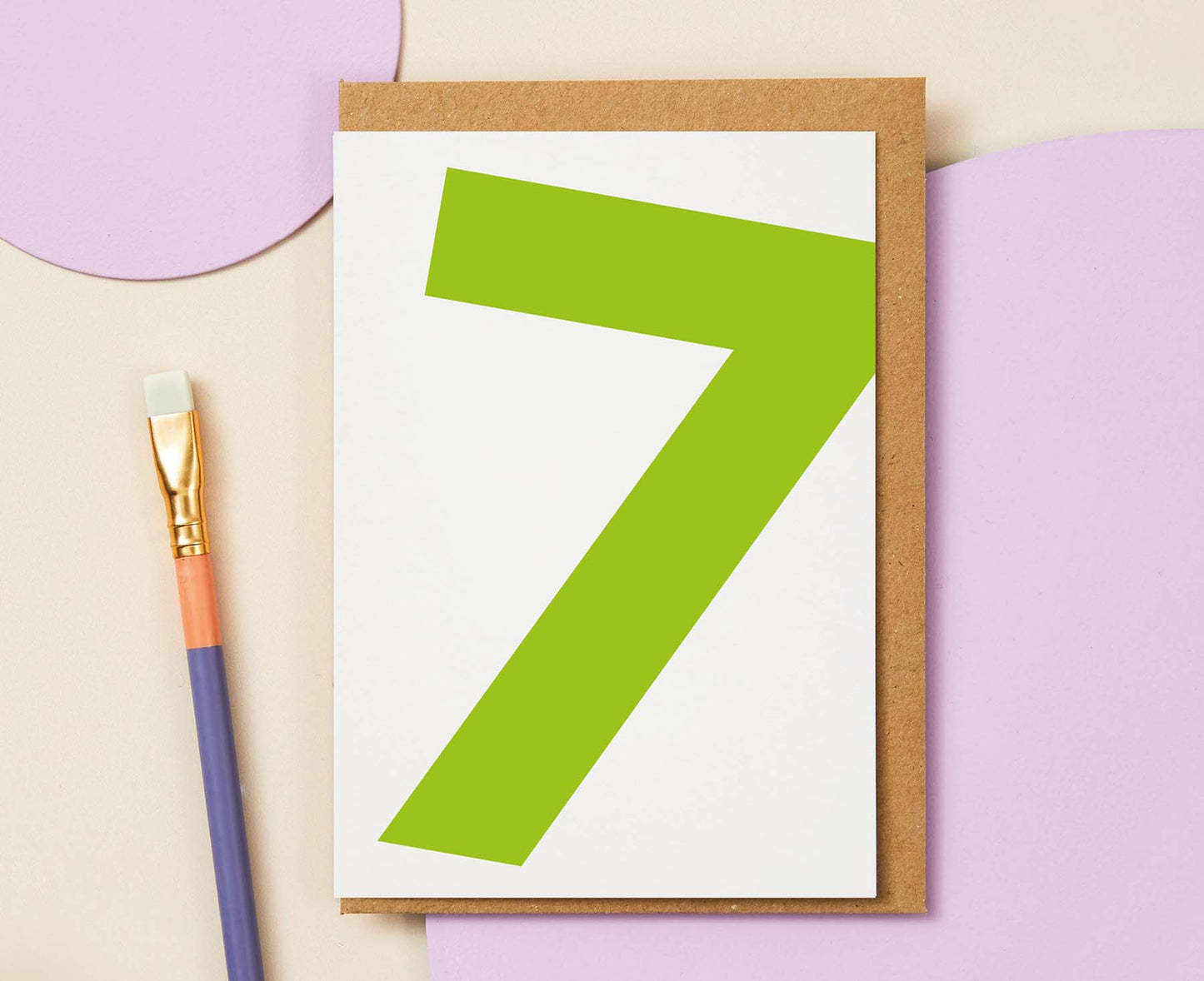 Number 7 Seventh Birthday Card