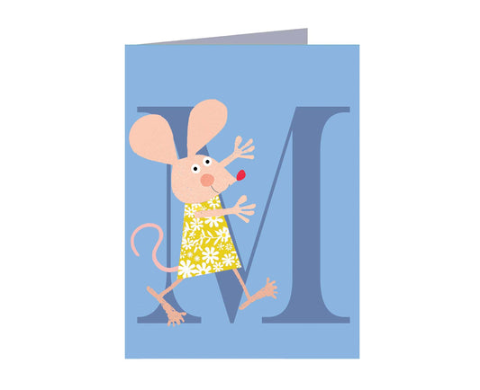 M for Mouse Mini Letter Card