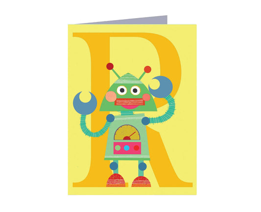 R for Robot Mini Letter Card
