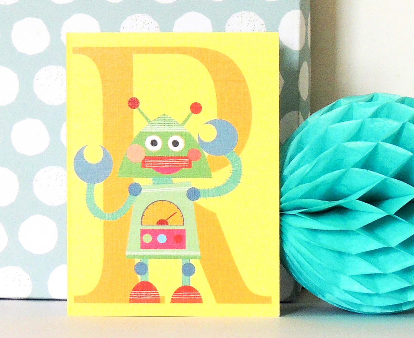 R for Robot Mini Letter Card